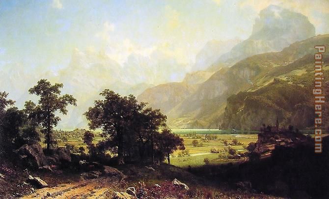 Lake Lucerne, Switzerland painting - Albert Bierstadt Lake Lucerne, Switzerland art painting